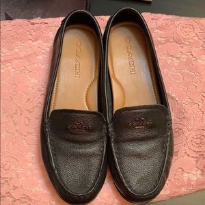 Coach Mary LockUp Leather Loafers (black)